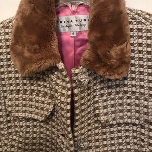 Tweed coat by Trina Turk